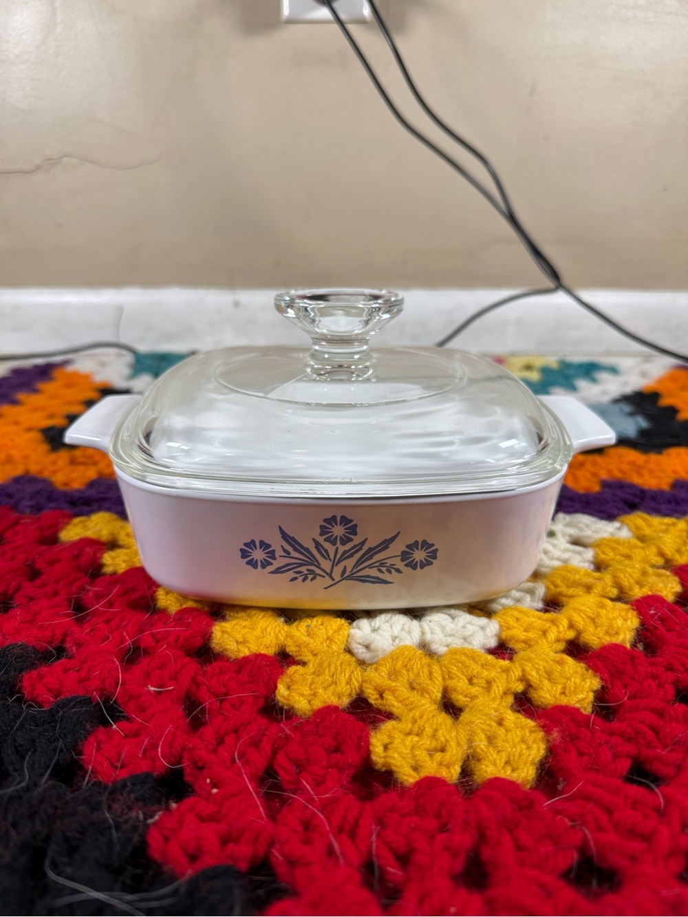 Vintage Corning Ware Blue Cornflower A-1-B 1 QT Casserole Dish w/ Lid